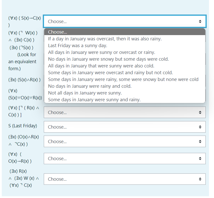 Select an English translation from the given
