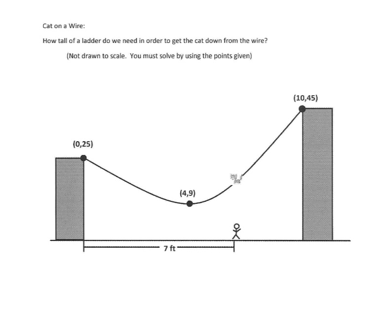 Cat on a Wire: How tall of a ladder do we need in