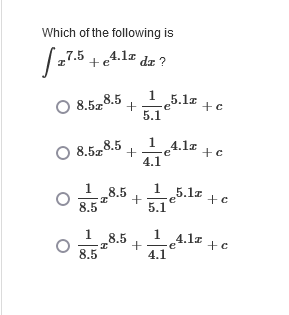 Which of the following is 7.5 4.1c de ? 1 8.5