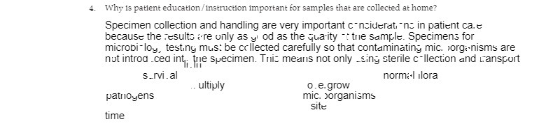 4. Why is patient education /instruction