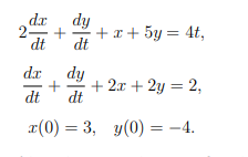 Find the solution of the following linear system