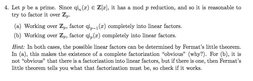 i am cnfused 4. Let p be a prime. Since qinm] E