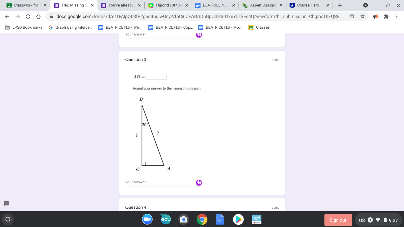solve for question 1 3 and 4 Classwork for 1 X