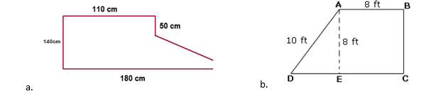 1.Find the area of each figure to the nearest