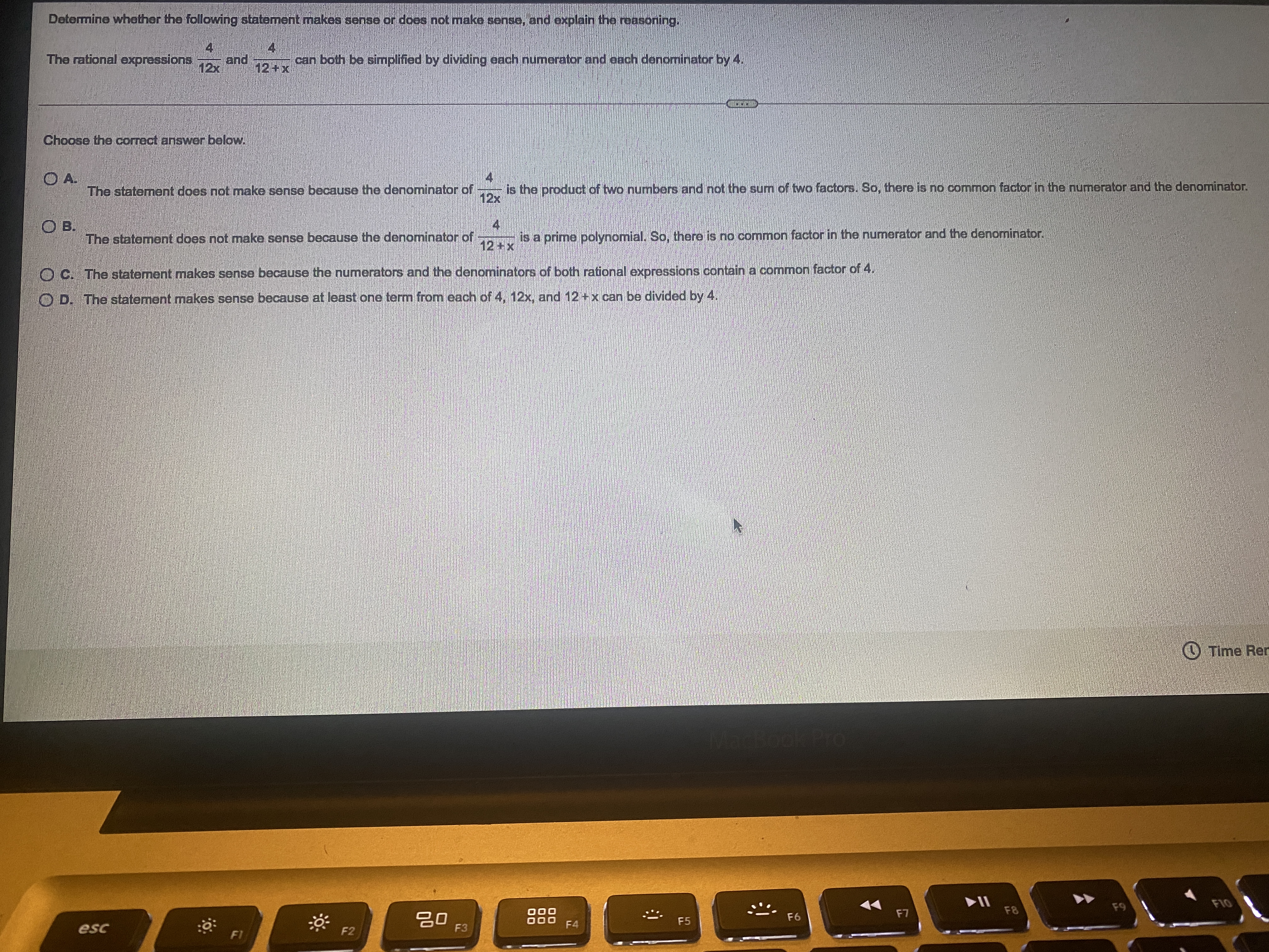 Determine whether the following statement makes