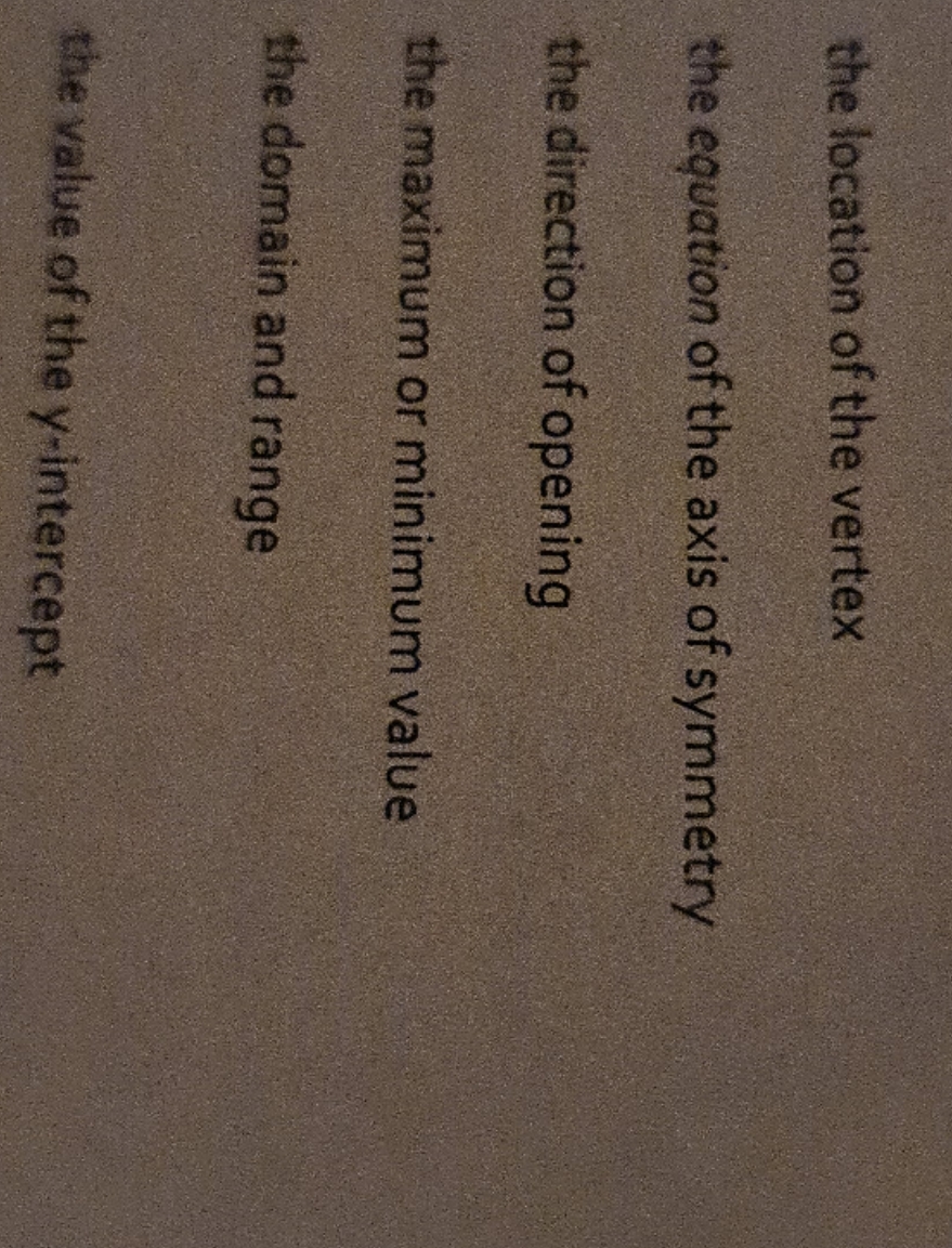 for this function, y=-2(x+1)^2+3 the location of