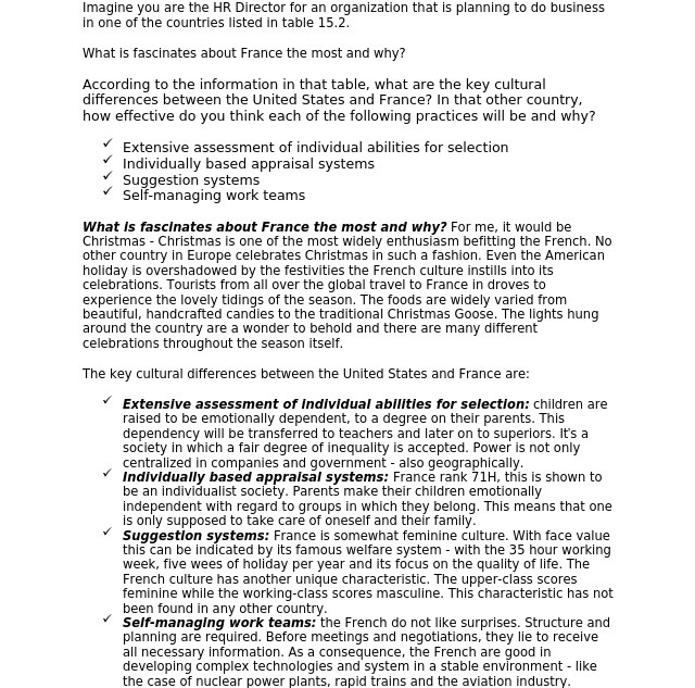 imagine you are the HR Director for an