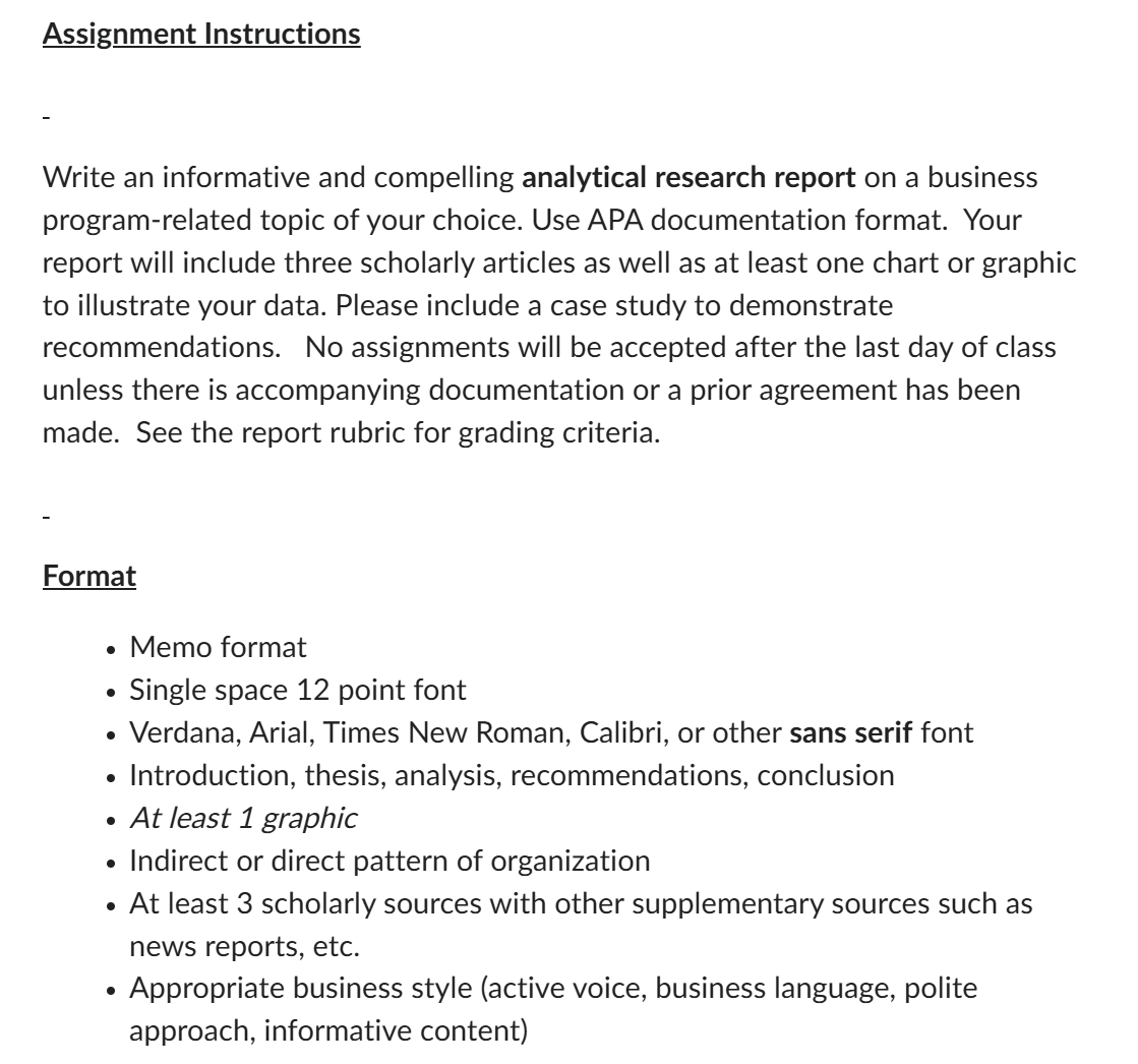 COMM-3020 Professional Communication Assignment