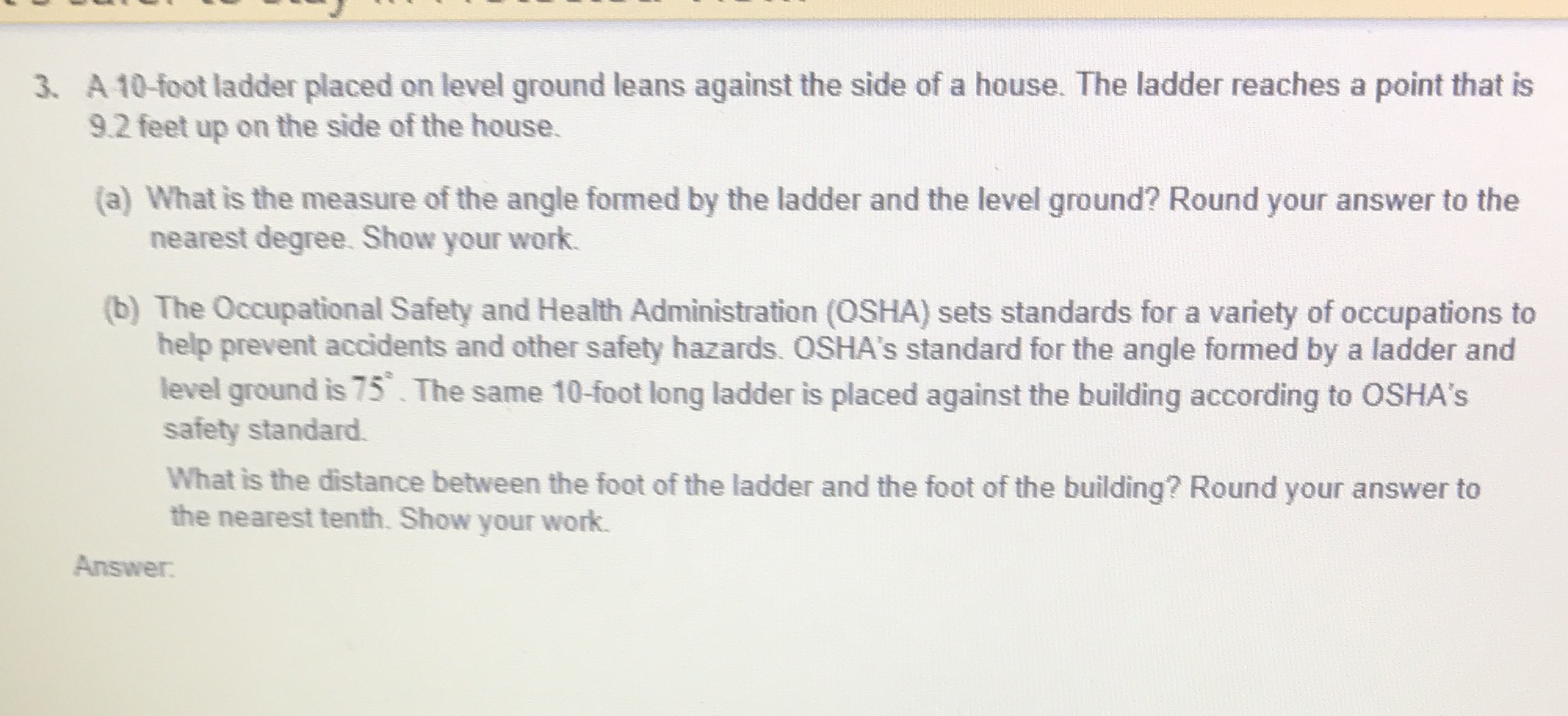 What are the steps to go about this? 3. A 10-foot