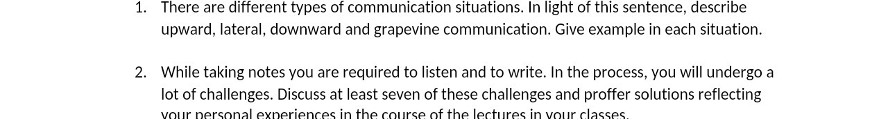 1. There are different types of communication