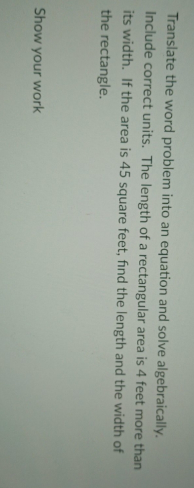 Translate the word problem into an equation and