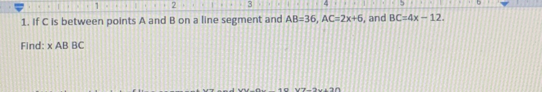 2 3 1. If C is between points A and B on a line
