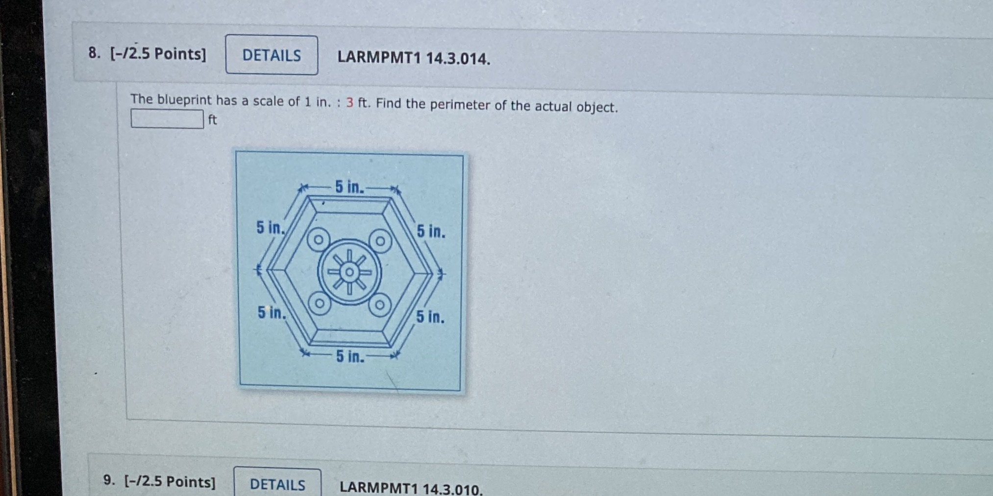 8. [-/2.5 Points] DETAILS LARMPMT1 14.3.014. The