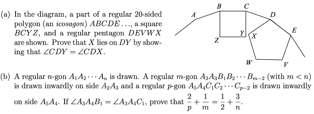 Polygon questions where we're dealing with