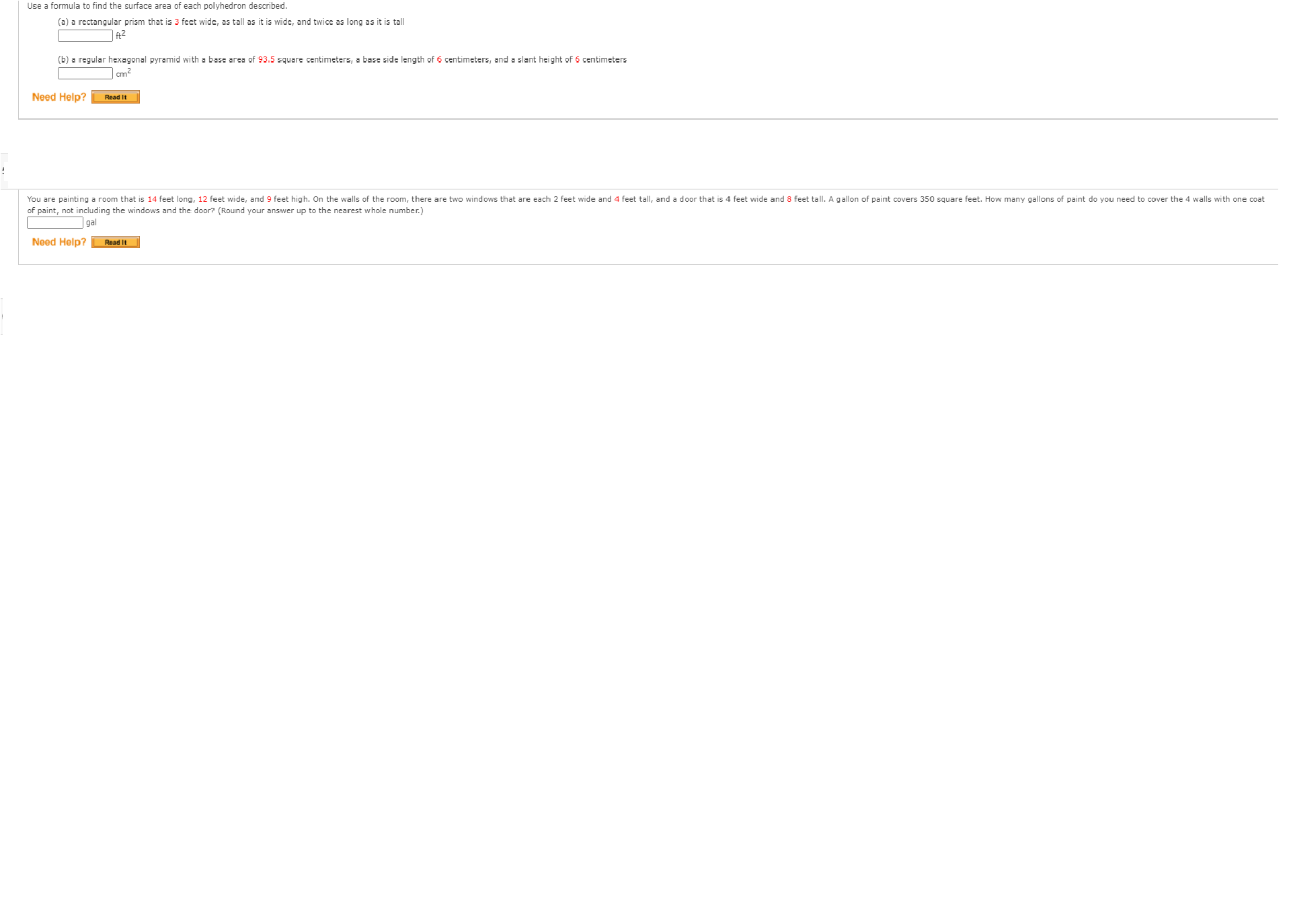 refrence the image below Use a formula to find