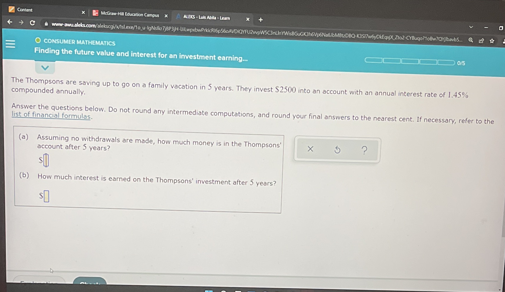 The Thompson are saving up to go on a family