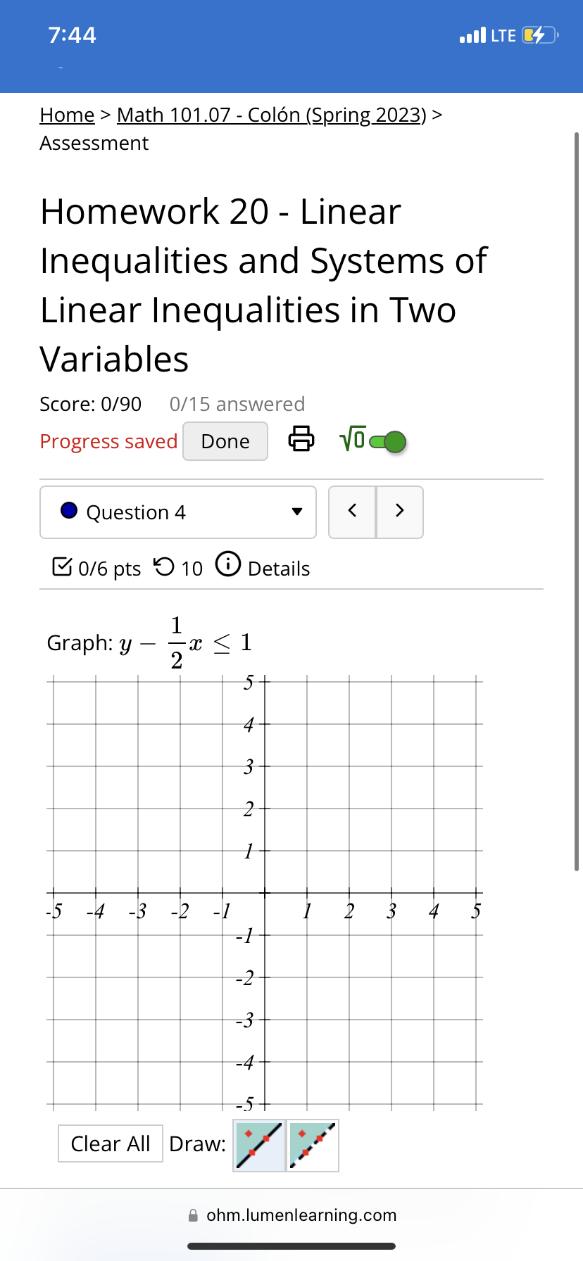 7:45 .. LTE 4 Home > Math 101.07 - Colon (Spring