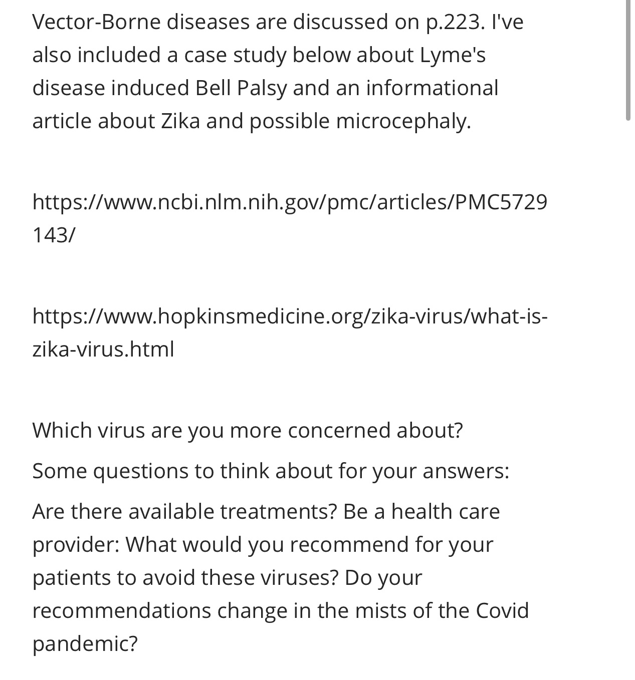 Vector-Borne diseases are discussed on p.223.