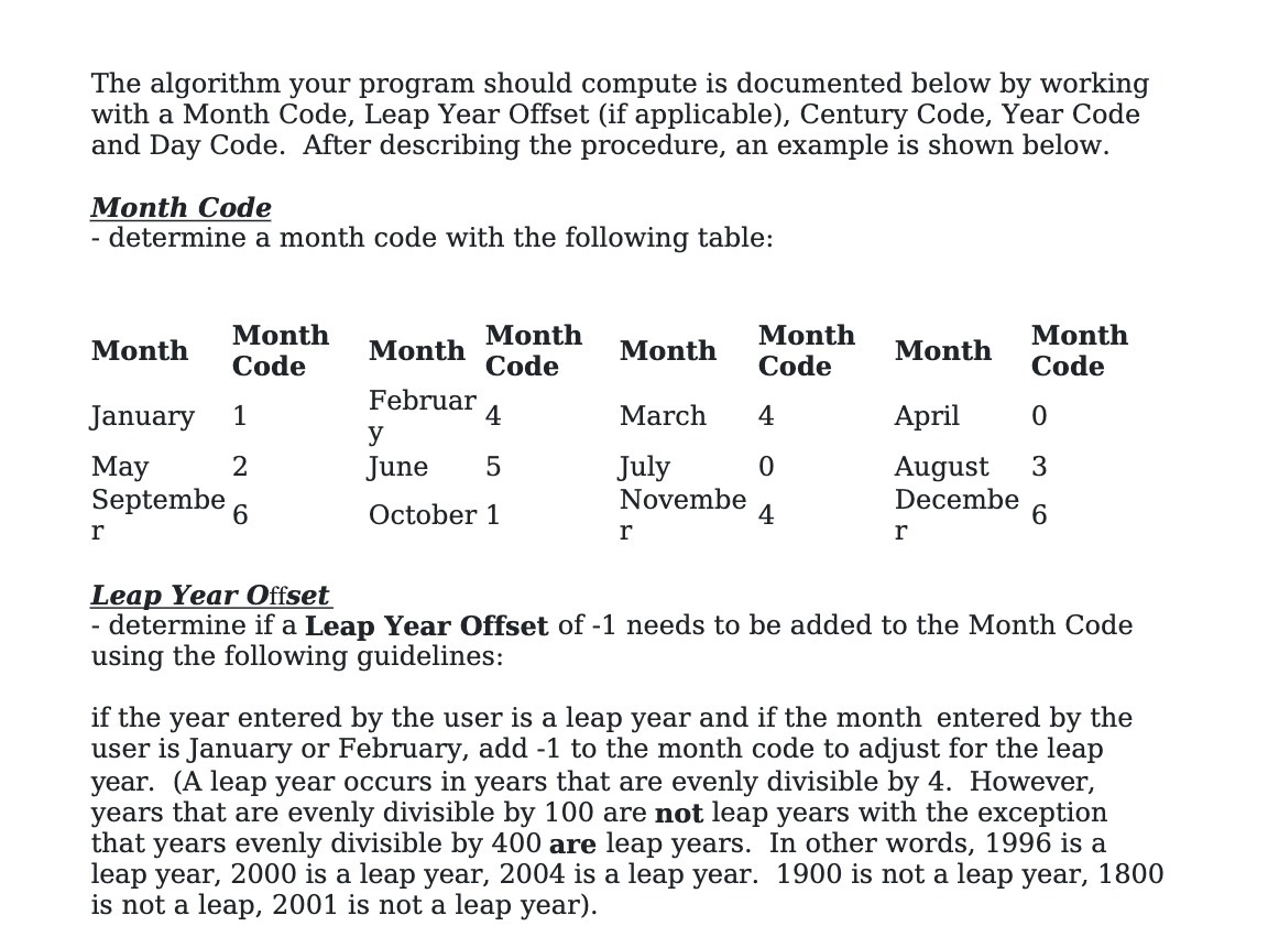 The algorithm your program should compute is