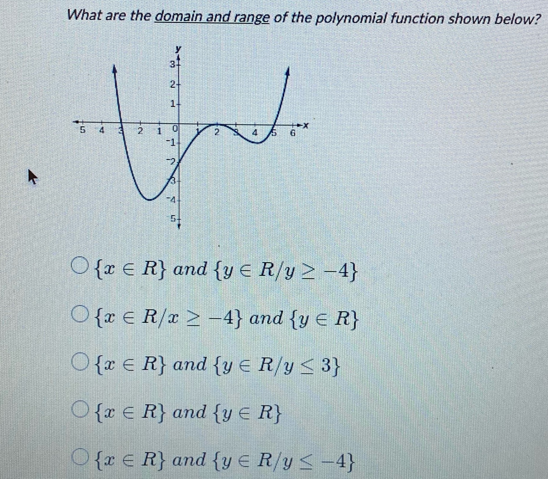 Help What are the domain and range of the