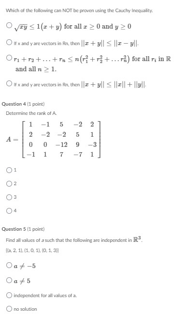 please answer and show work: Which of the