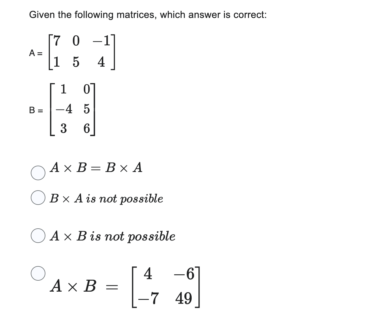 #With explanation please Given the following