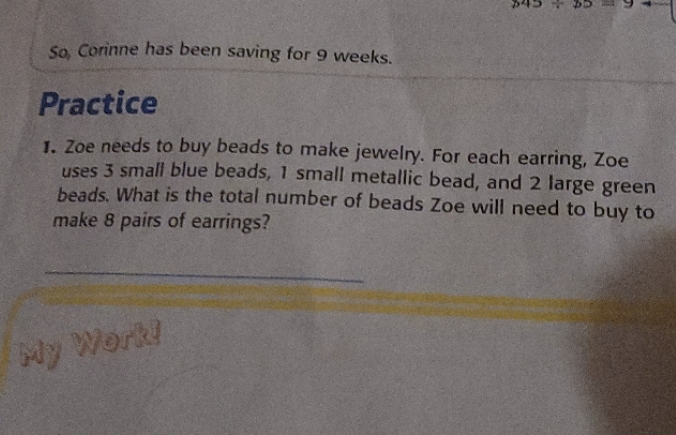 what is the answer So, Corinne has been saving