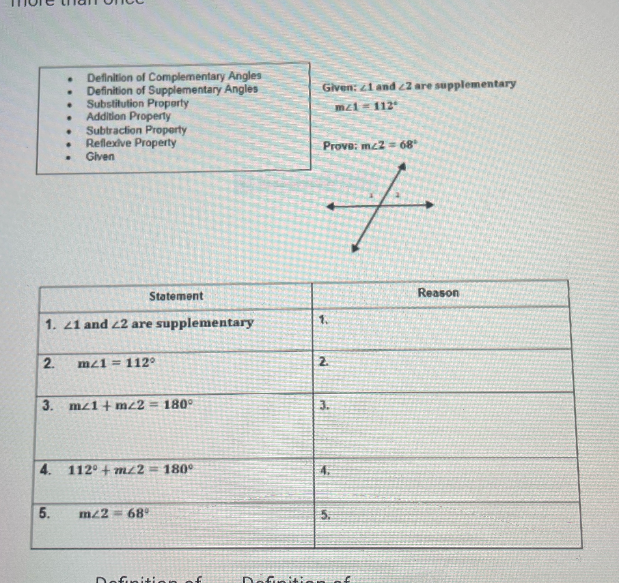 Match the reason with the correct step. Some