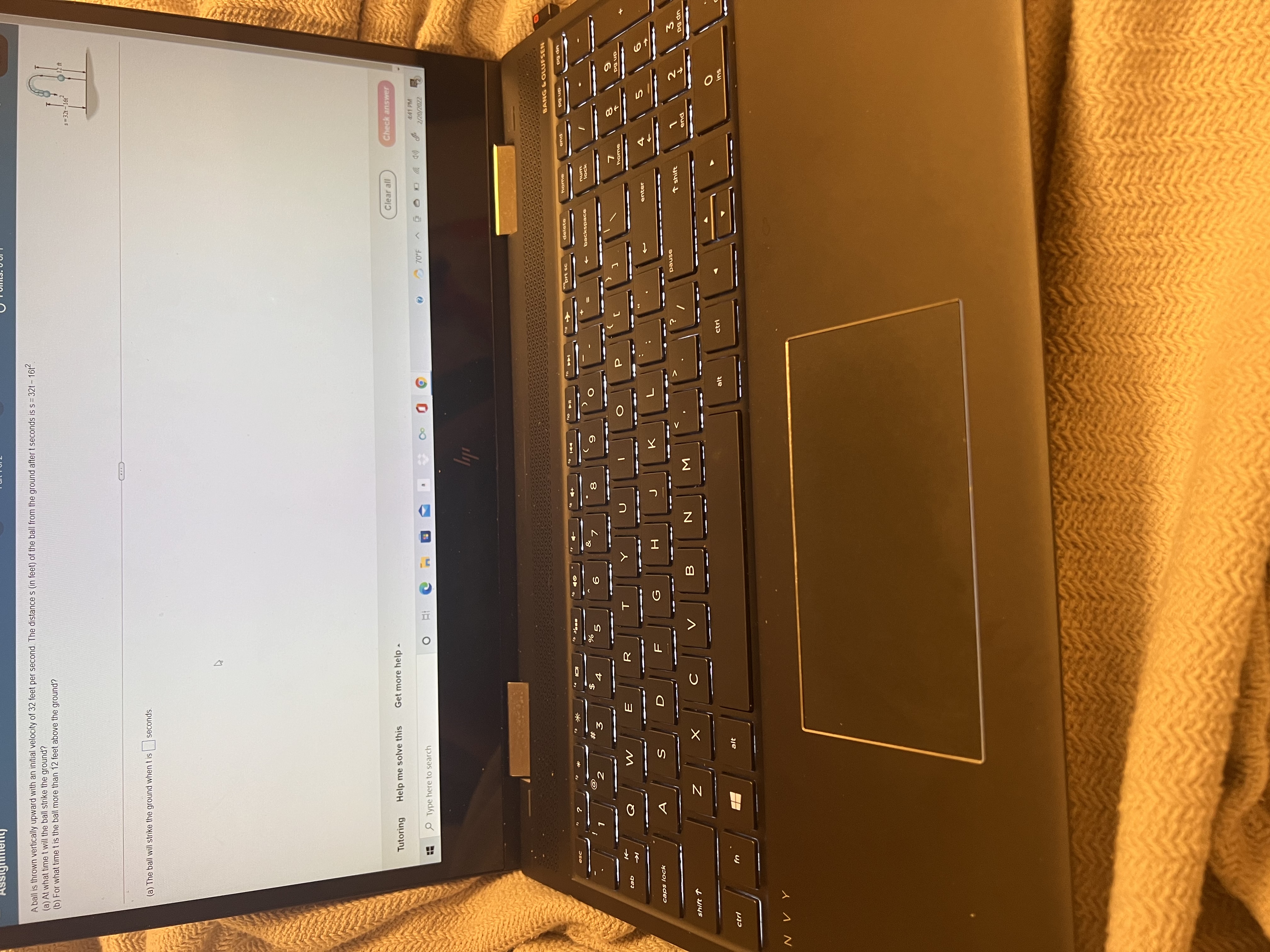 A ball is thrown vertically upward with an