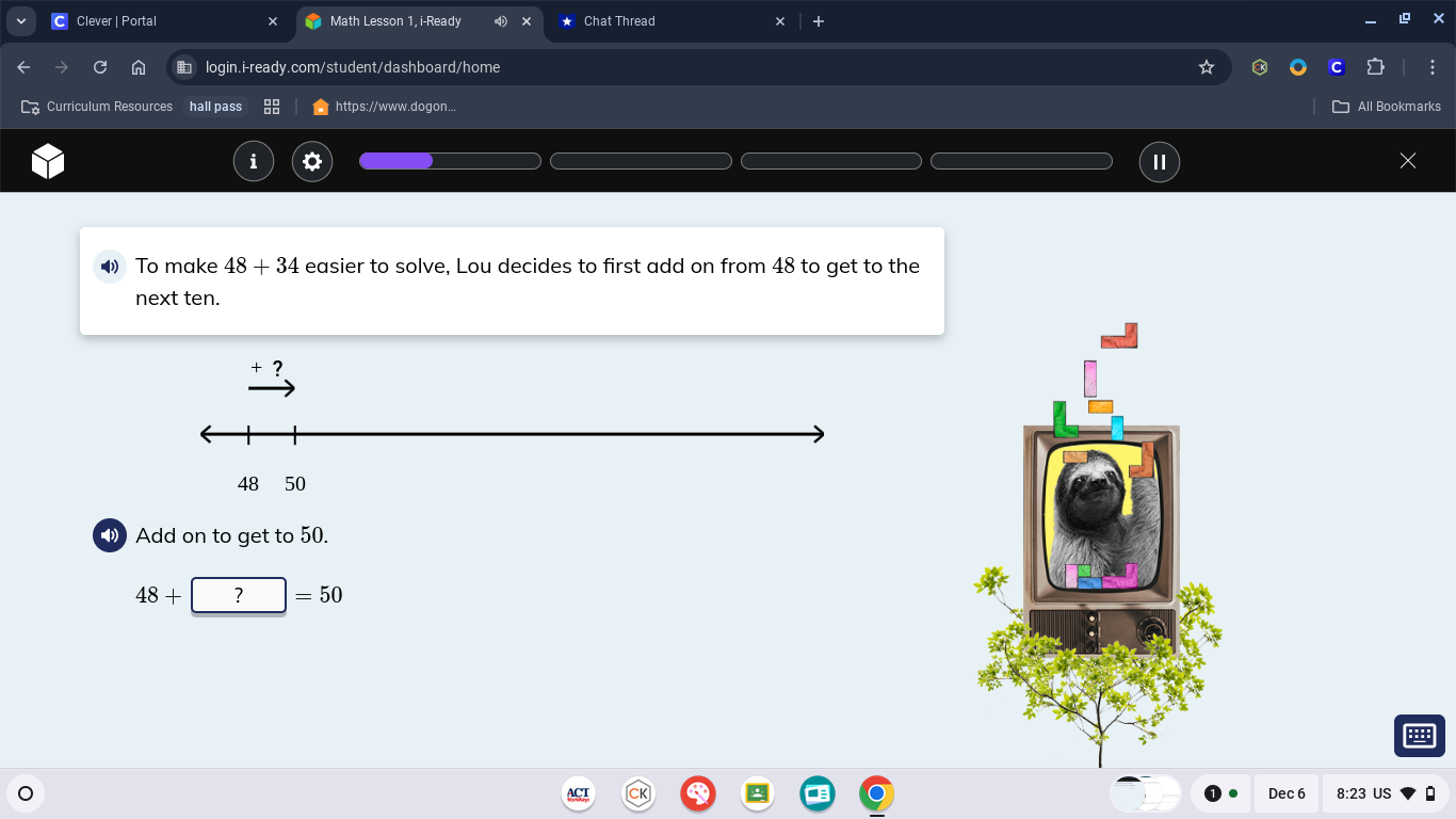 . C Clever | Portal X Math Lesson 1, i-Ready X *