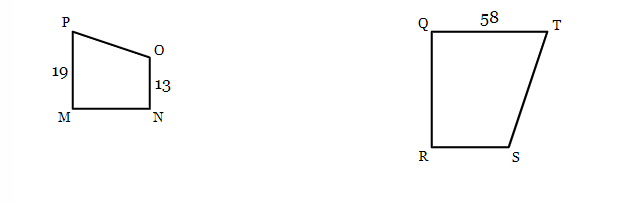 Quadrilateral MNOP is similar to quadrilateral