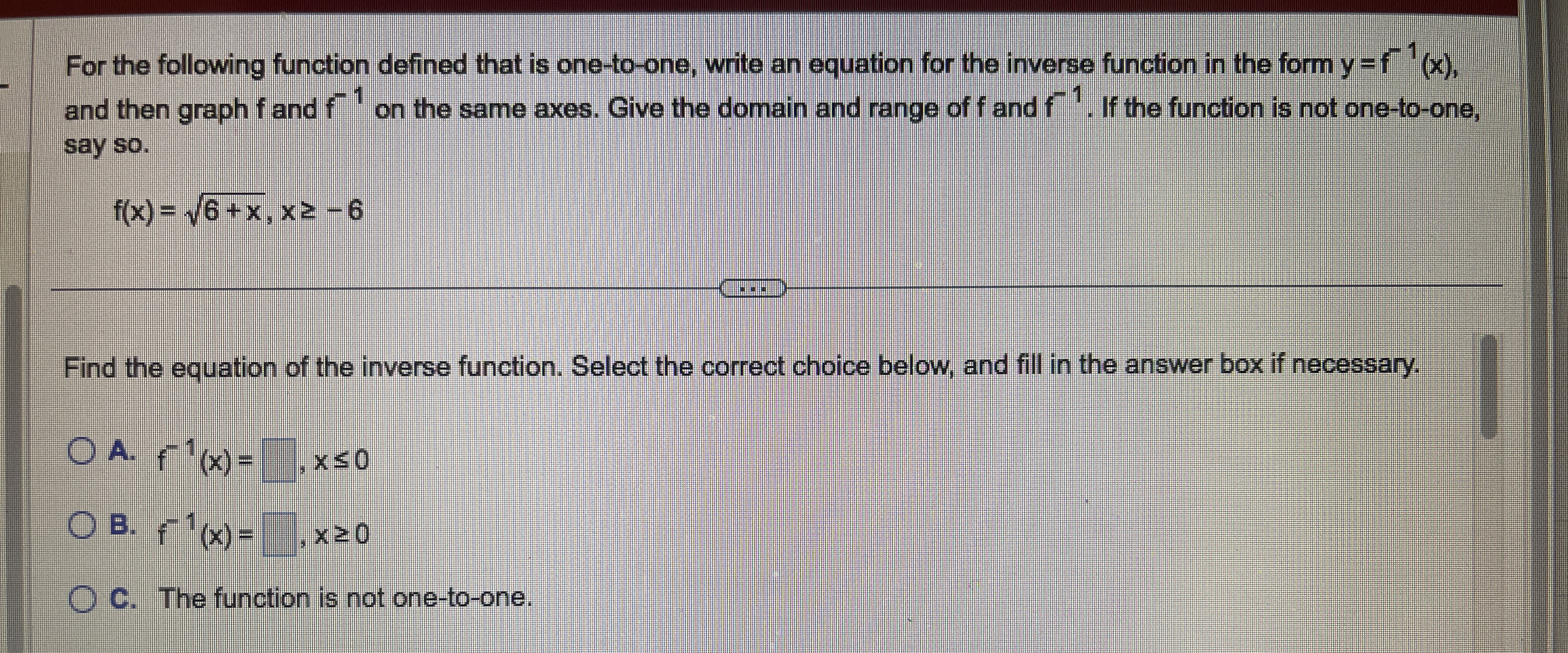 For the following function defined that is