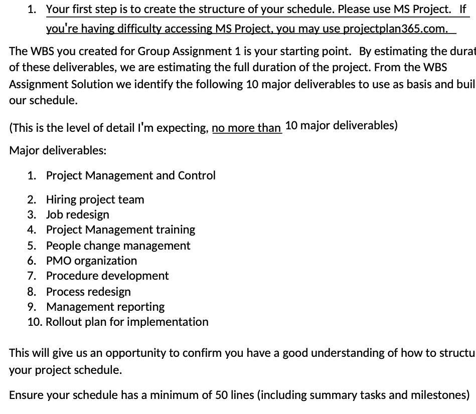 1. Your first step is to create the structure of