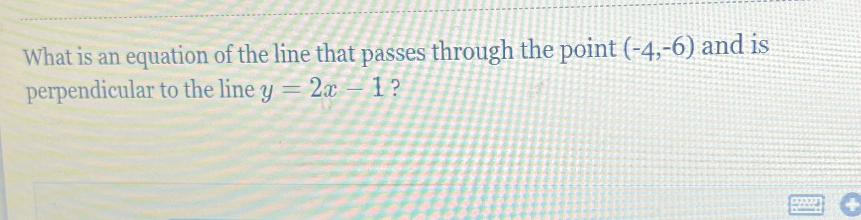What is an equation of the line that passes