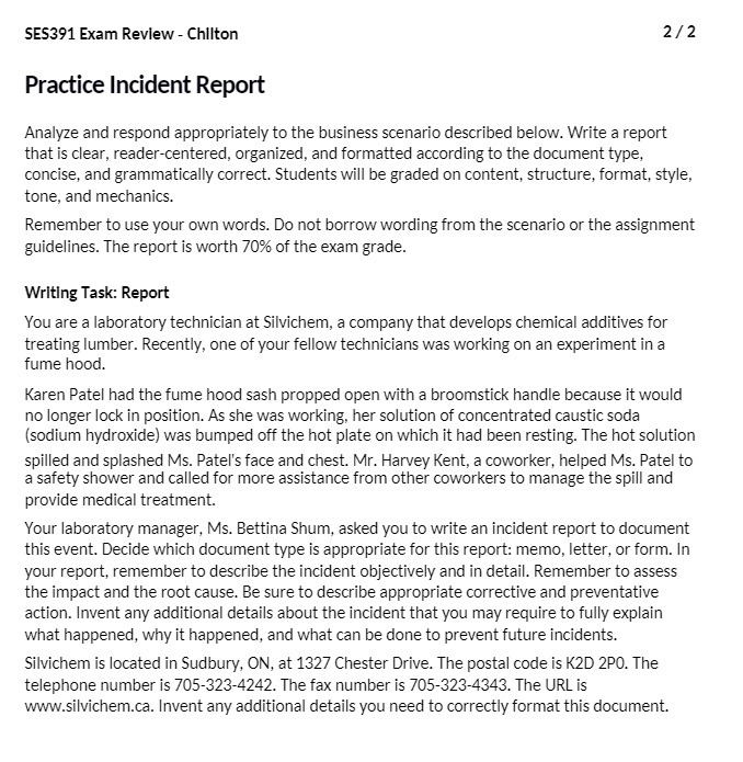 5E535'1 Exam Review - Chilton 2! 2 Practice