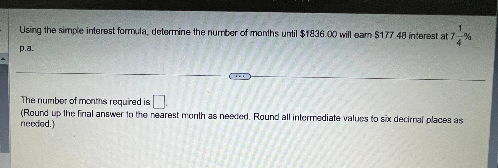 A loan payment of $1300.00 was due 40 days ago