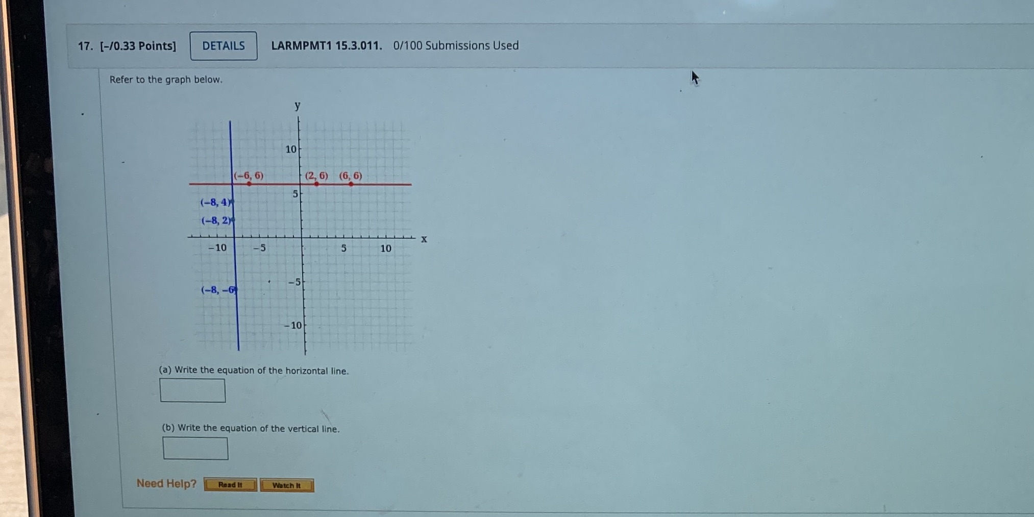 17. [-/0.33 Points] DETAILS LARMPMT1 15.3.011.