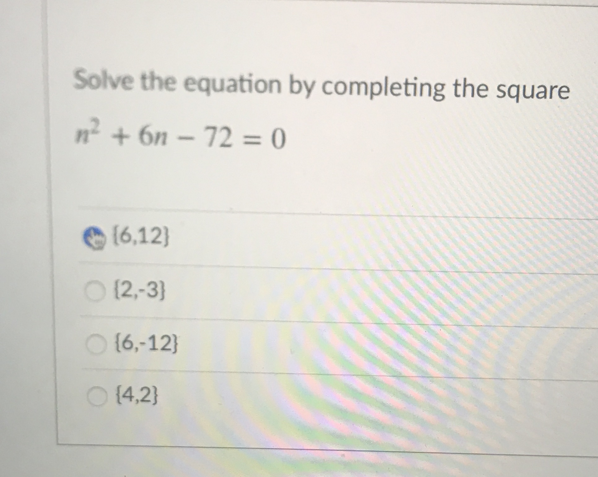 Solve the question and pick one of the options