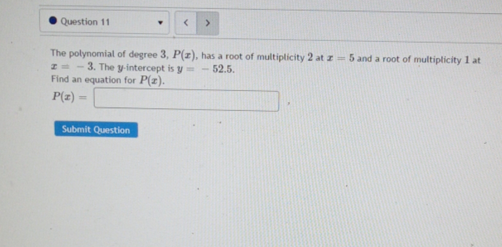 algebra question in pictures Question 11 < The