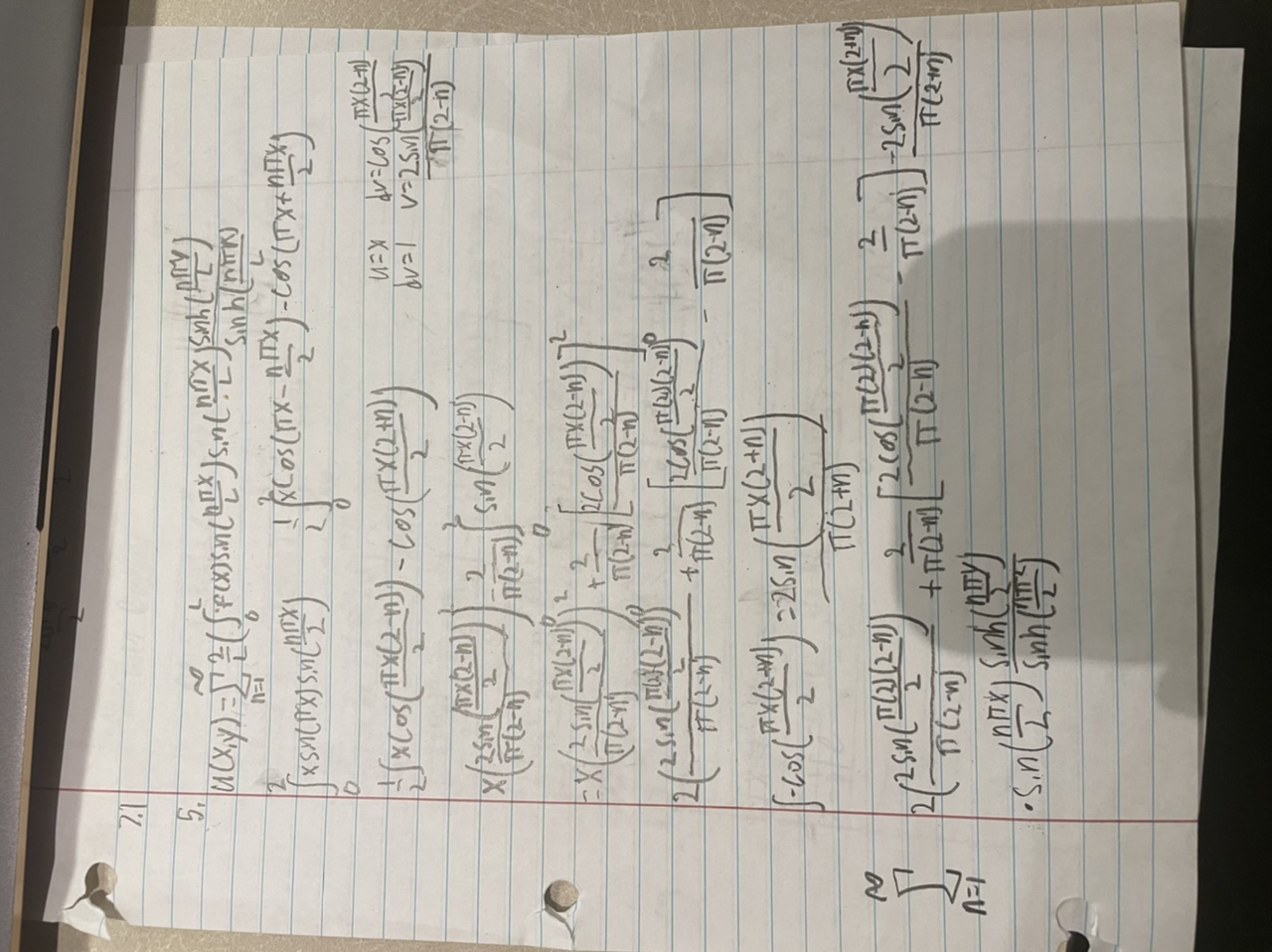I'm only stuck on number 5. the integral I had to