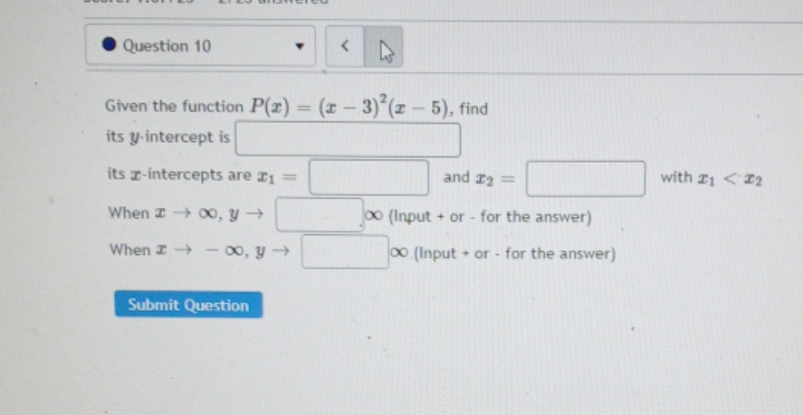 algebra question in pictures . Question 10 <
