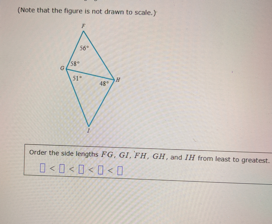 (Note that the figure is not drawn to scale.) F