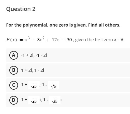 Find a polynomial function x} of least possible