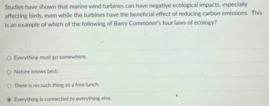 Studies have shown that marine wind turbines can