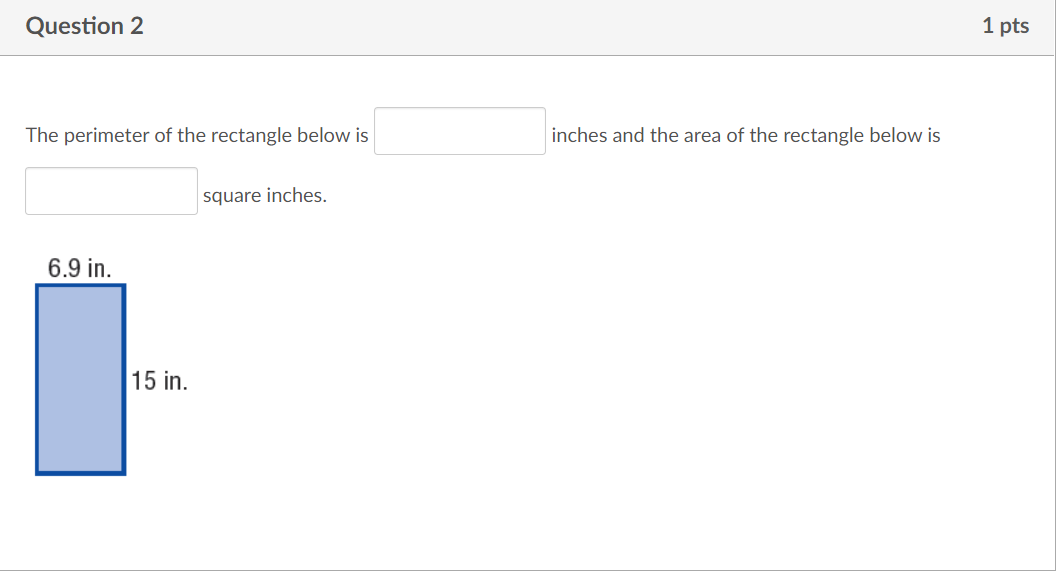 Question 1 lpts You are building a rectangular