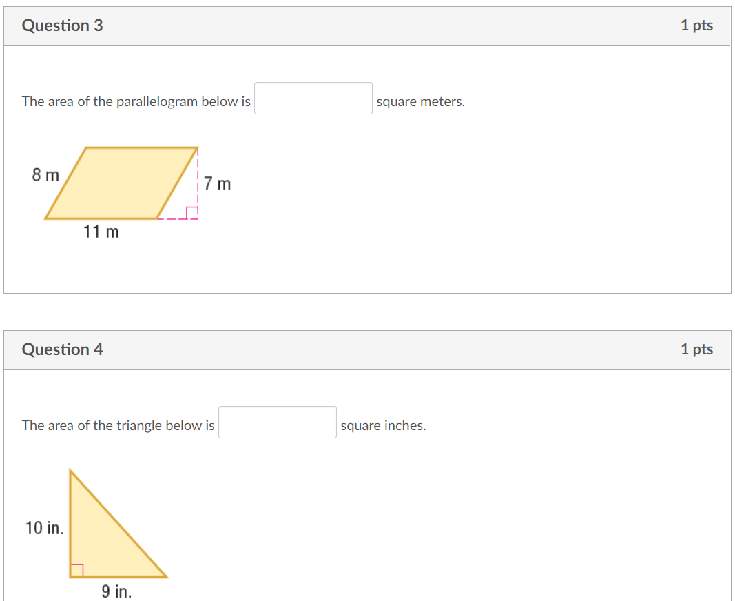 Question 1 lpts You are building a rectangular