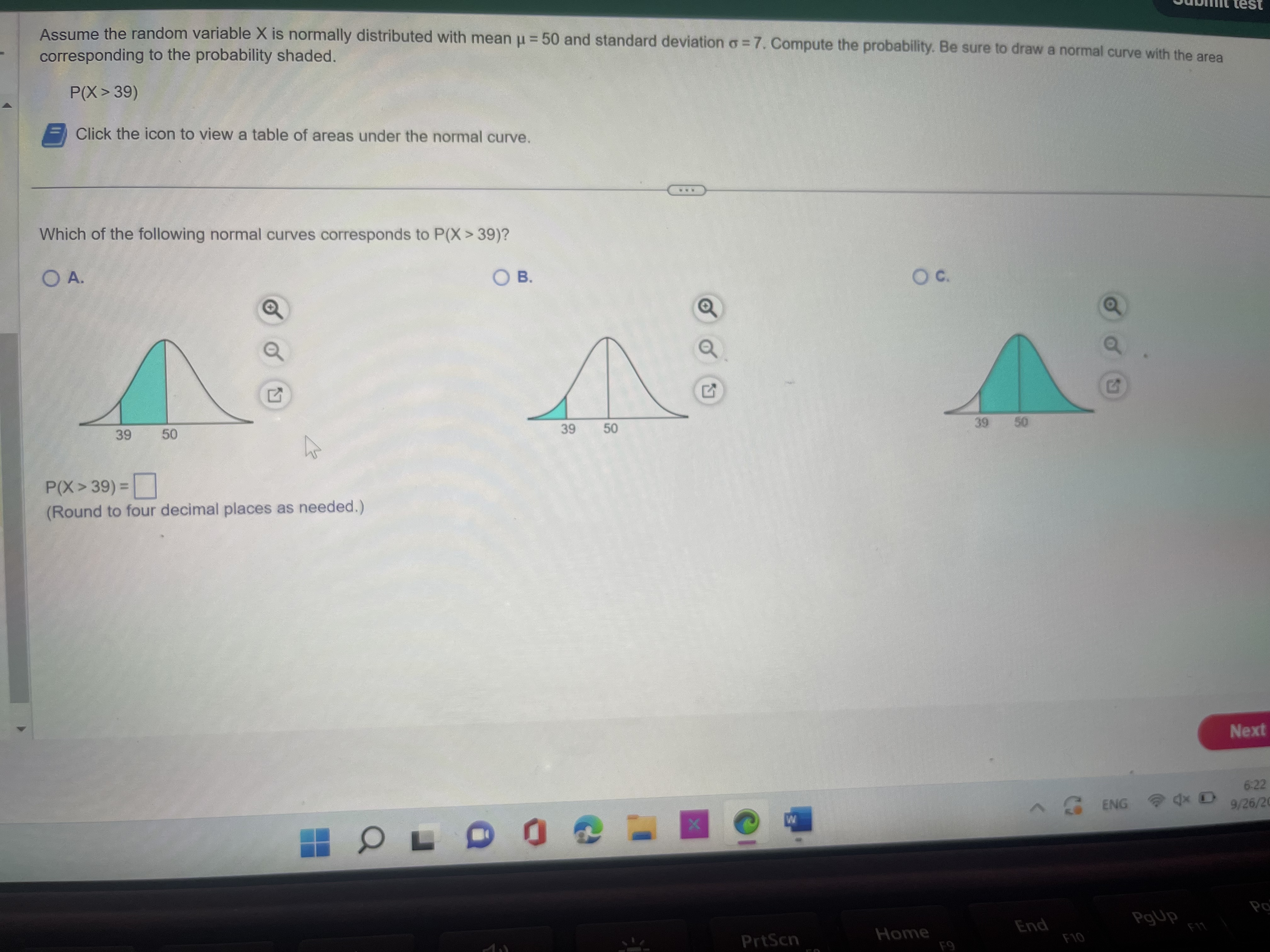 1 Assume the random variable X is normally