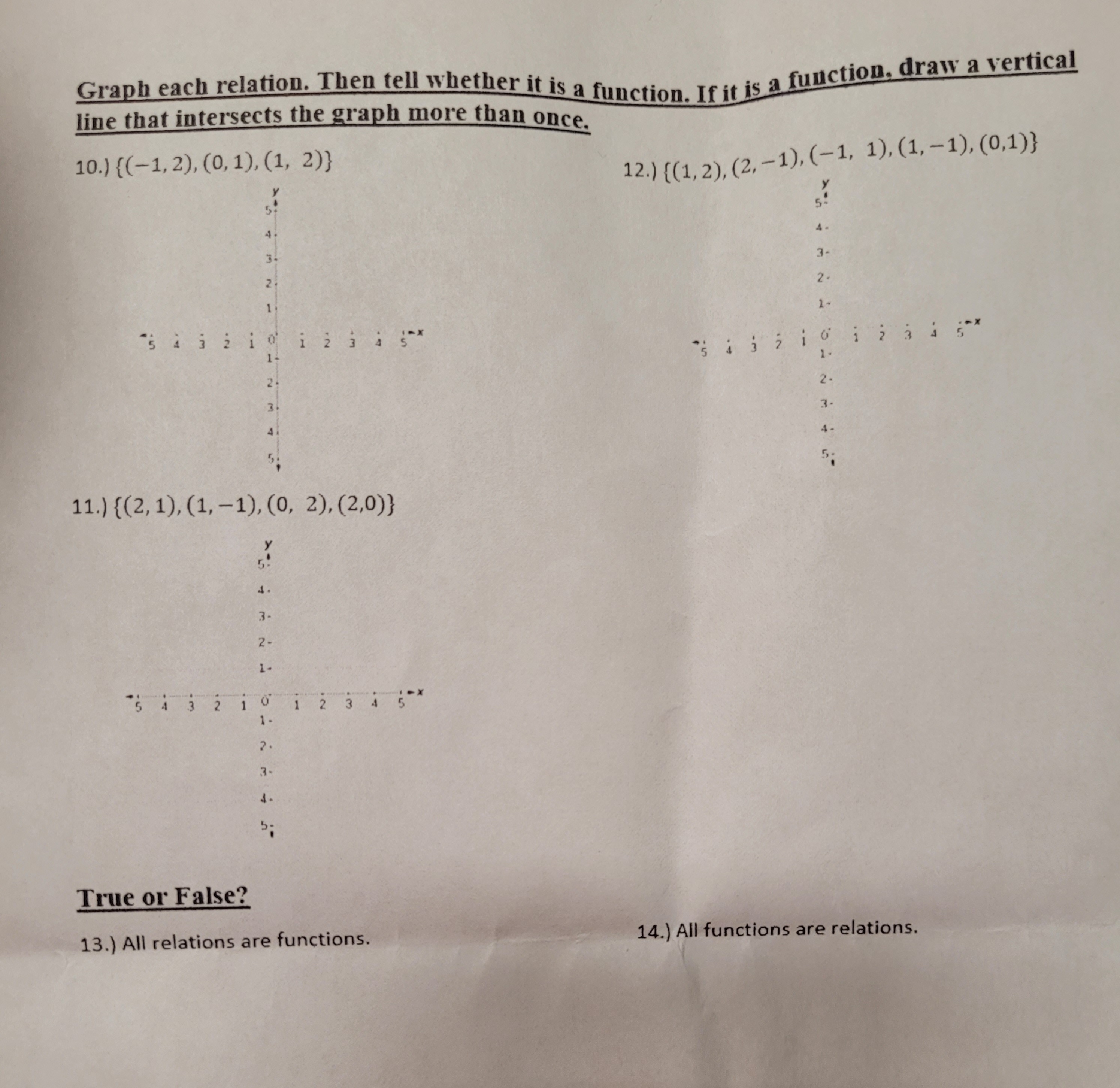 3.10 Domain, Range and Functions Tuesday,