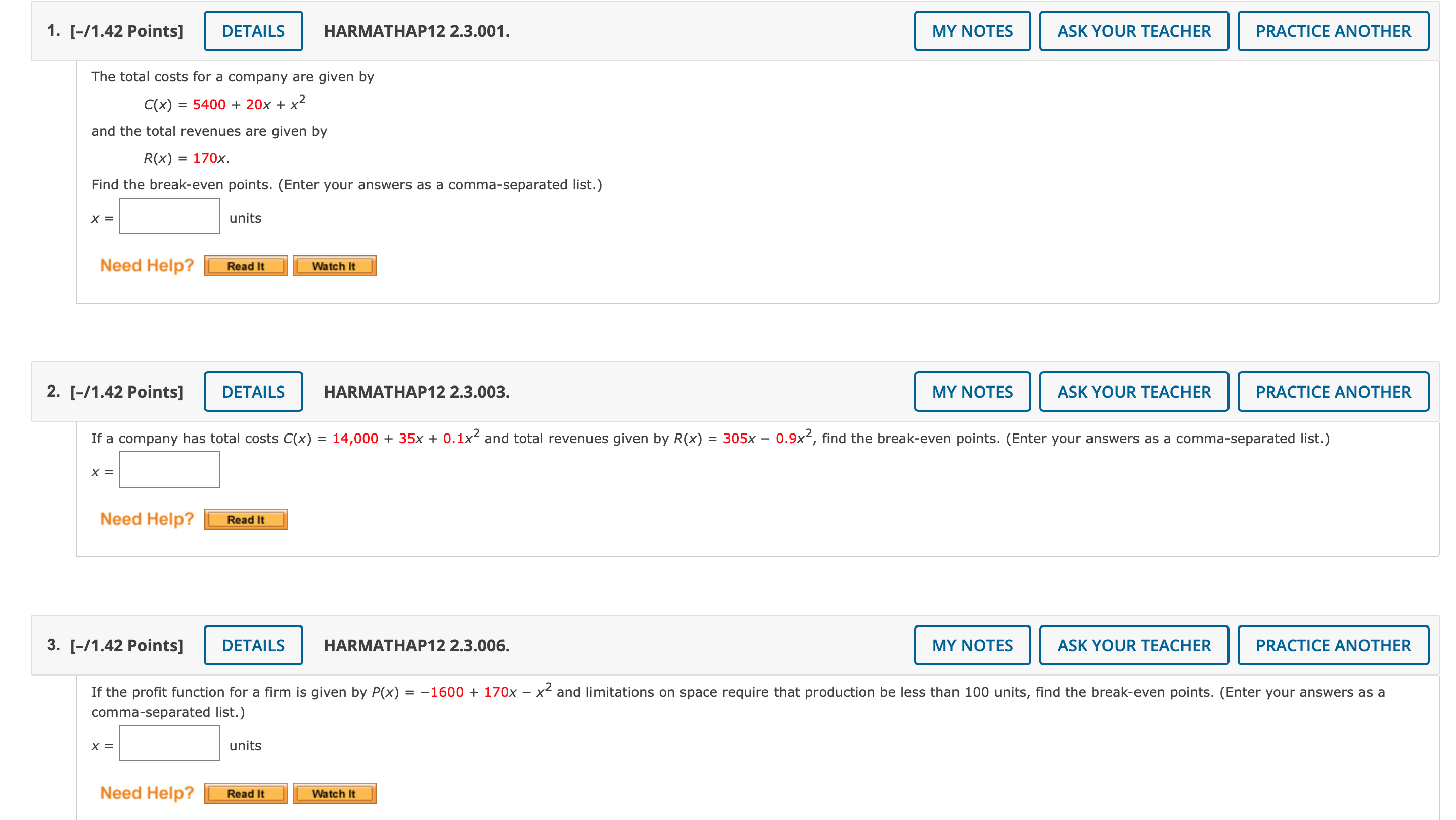 1. [-/1.42 Points] DETAILS HARMATHAP12 2.3.001.
