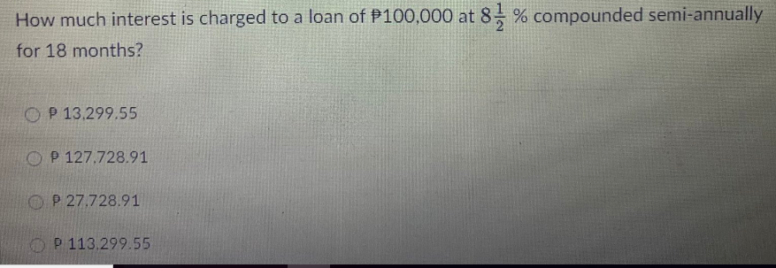 Give the exact interest on 8,250 pesos at 9.2%